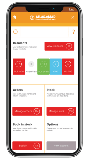 ATLAS eMAR Dashboard - Phone